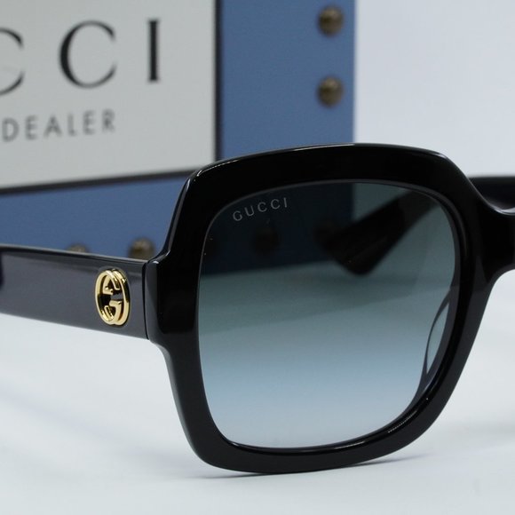 FINAL PRICE NEW GUCCI GG0036SN 001 BLACK GREY SUNGLASSES - Picture 6 of 11